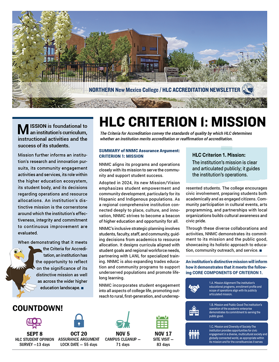 Cover Criterion 1 Newsletter